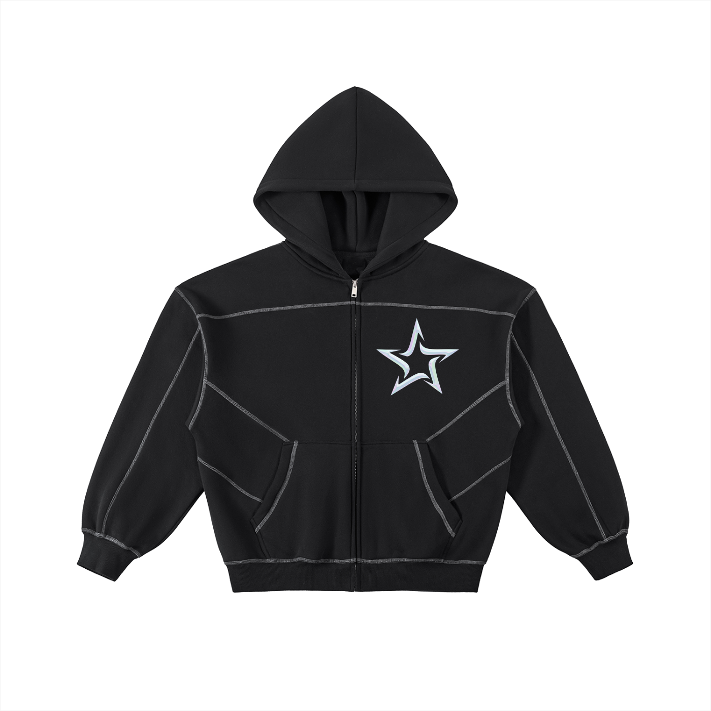 NYXONIC: XR Contrast-Stitched Zip Hoodie